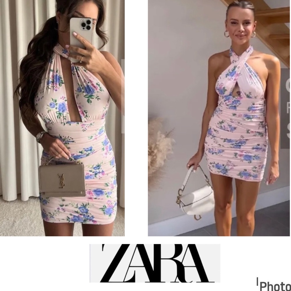 Zara print dress, size s New.
